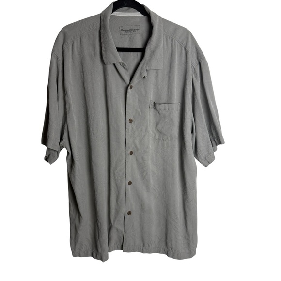 Tommy Bahama silk shirt gray XXL - Picture 1 of 9